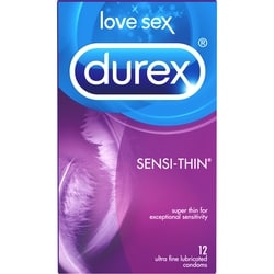 Durex Condoms Durex Sensi-Thin lubrifiés (emballage de 12) 12 ea, 1,12 $/1ch