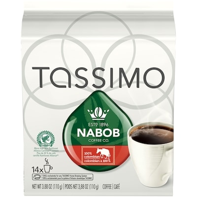Tassimo Disques individuels T DISC de café colombien à 100 % Nabob 14 ea