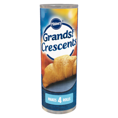 Pillsbury Grands! Crescents, Croissant Rolls, Ready to Bake, 4 ct 318 g, $1.25/100g