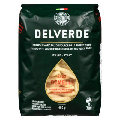 Delverde Pâtes gemelli 450 g, 0,78 $/100g