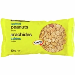 Sans Nom Arachides émondées, salées 500 g, 0,80 $/100g