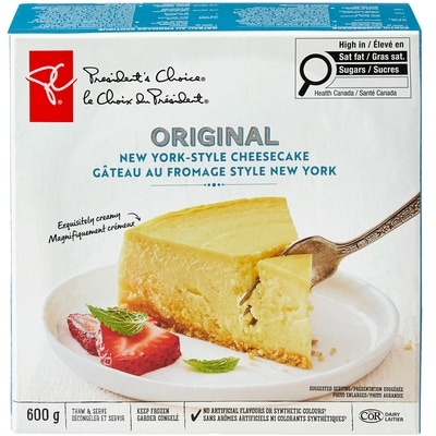 President's Choice Original New York- Style Cheesecake 600 g, $2.17/100g