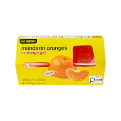 Sans Nom Coupes de dessert aux mandarines dans une gelée à l’orange 4x123.0 g, 0,51 $/100g
