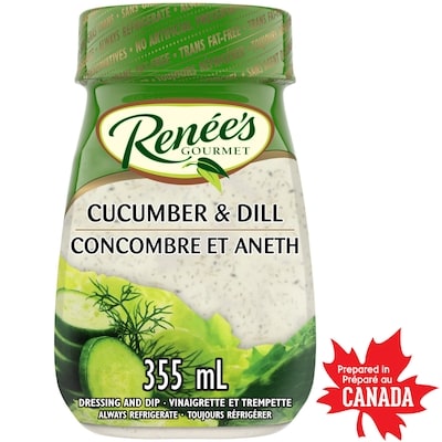 Renée’s Gourmet Vinaigrette concombre et aneth 355 ml, 1,83 $/100ml