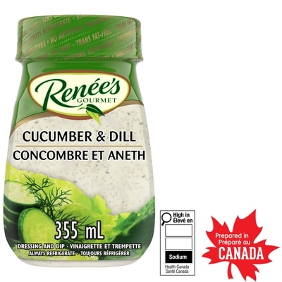 Renée’s Gourmet Vinaigrette concombre et aneth 355 ml, 1,97 $/100ml