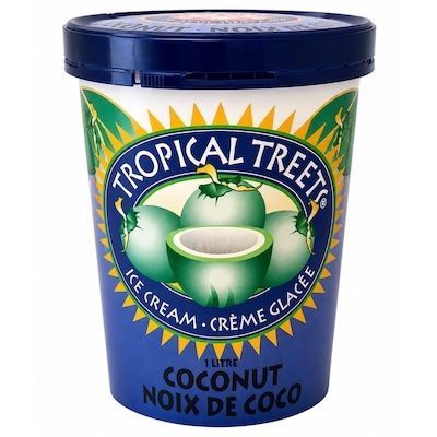 Tropical Treets Crème glacée noix de coco 1 l, 0,70 $/100ml