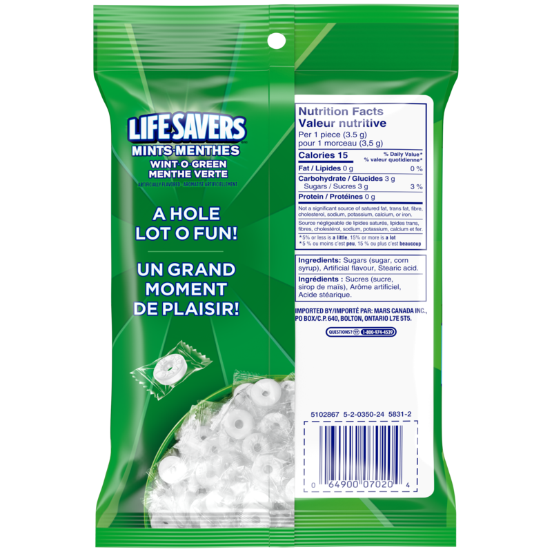 Wint O Green Candy Mints, Bag