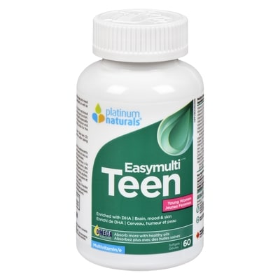 Platinum Naturals Teen Vitality Multi-Vitamins 60 ea, $0.58/1ea
