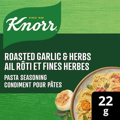Knorr Pasta Seasoning Roasted Garlic & Herbs no artificial flavours  22 g, $11.32/100g