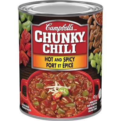 Campbell’s Camp Chunk Chili Piquant Epice 425 g, 0,89 $/100g