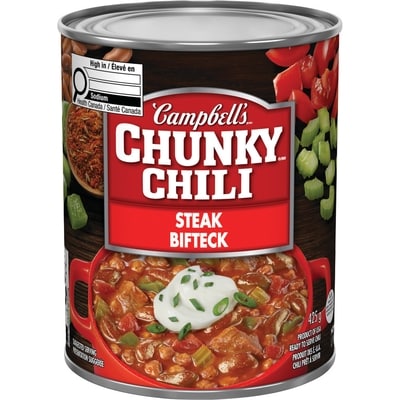 Campbell's Chunky Chili, Steak 425 g, $0.82/100g