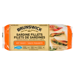 Brunswick Sardine Fillets in Hot Sauce 100 g, $2.49/100g