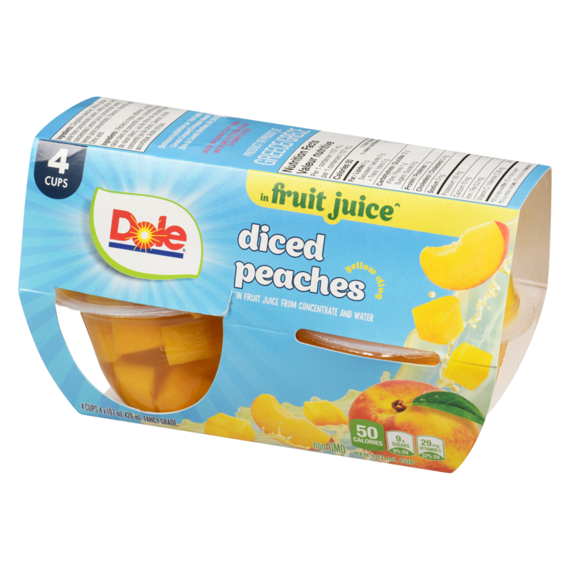 Fruit Bowls Diced Peaches in Juice