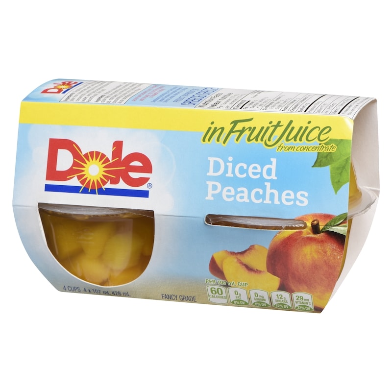 Fruit Bowls Diced Peaches in Juice