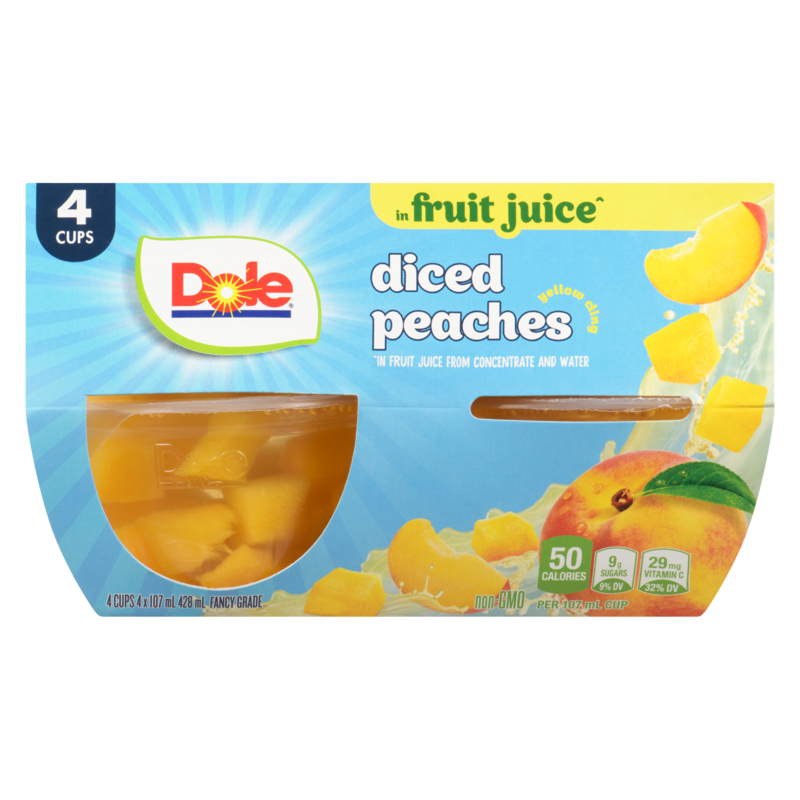 Fruit Bowls Diced Peaches in Juice