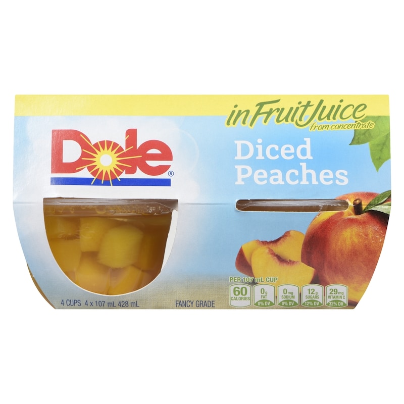 Fruit Bowls Diced Peaches in Juice