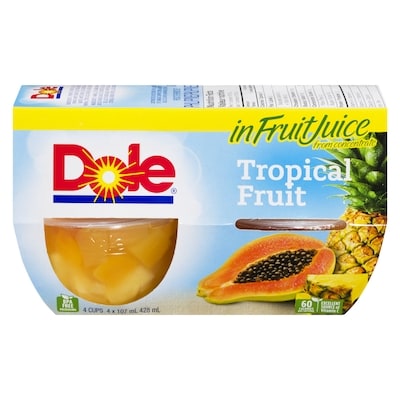 Dole Fruit Bowls Tropical Fruit 4x107.0 ml, $1.00/100ml