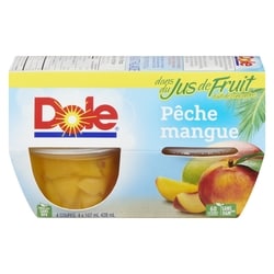 Dole Pêche Mangue 4 Coupes x 170 ml (428 ml) 4x107.0 ml, 0,76 $/100ml
