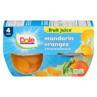 Dole Fruit Bowls Mandarins 4x107.0 ml, $1.05/100ml