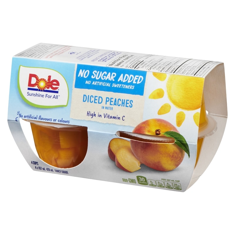 Fruit Bowls Diced Peaches in Water