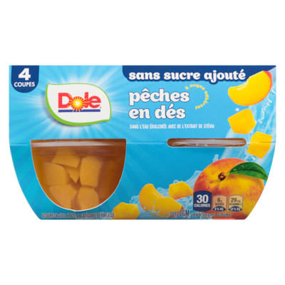 Pêches en dés dans l eau