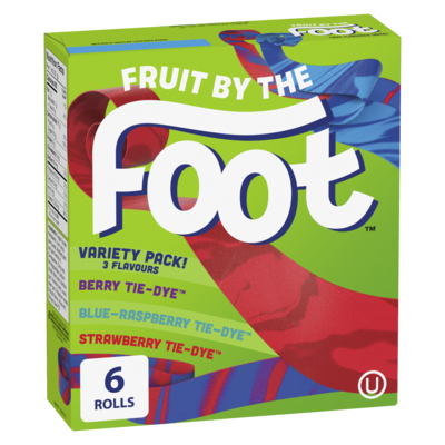 Betty Crocker Fruit by the Foot Fruit Flavoured Snacks, Variety Pack, Gluten Free, 6 ct 128 g, $2.34/100g