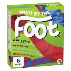 Betty Crocker Fruit by the Foot Fruit Flavoured Snacks, Variety Pack, Gluten Free, 6 ct 128 g, $2.73/100g