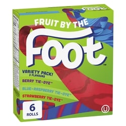 Betty Crocker Fruit O Long Fruits Collations Aromatisees Saveurs Variees, Sans Gluten, 6 Ct 128 g, 2,34 $/100g