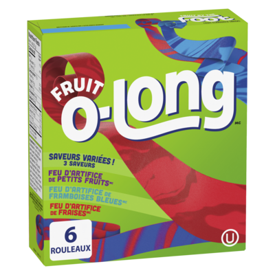 Betty Crocker Fruit O-Long Collation À Saveur de Fruits, 3 Saveurs Variées, Sans Gluten, 6 Rouleaux 128 g, 2,34 $/100g