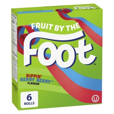 Betty Crocker Fruit by the Foot Fruit Flavoured Snacks, Rippin' Berry Berry, Gluten Free, 6 ct 128 g, $1.95/100g