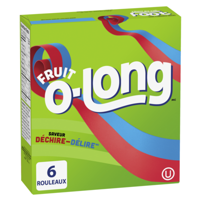 Betty Crocker Fruit O-Long Collation À Saveur de Fruits, Saveurs Déchire-Délire, Sans Gluten, 6 Rouleaux 128 g, 2,73 $/100g