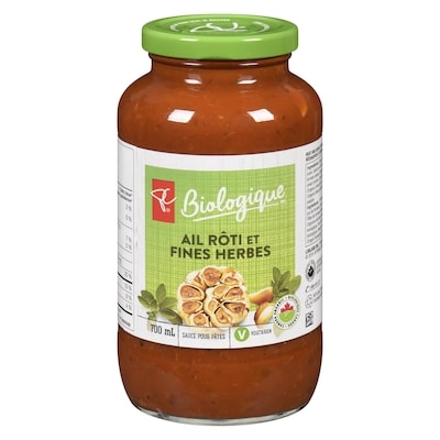PC Biologique Sauce Pour Pâtes À L’Ail Rôti Et Aux Fines Herbes 700 ml, 0,64 $/100ml