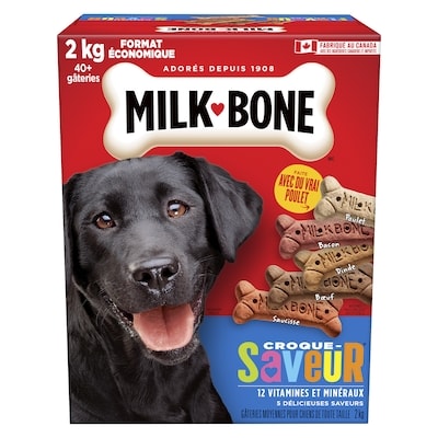 Milk-Bone Croque-saveur biscuits moyens  2 kg, 0,50 $/100g