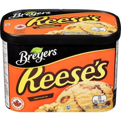 Breyers Frozen Dessert for a delicious treat Reese's Peanut Butter Cups 1.66 l, $0.48/100ml