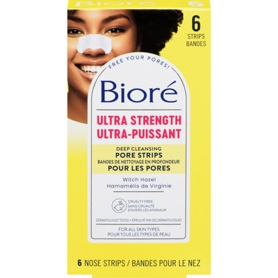Biore Ultra Deep Cleansing Pore Strips for Instant Pore Unclogging and Blackhead Removal, 6ct  6 ea, $2.00/1ea