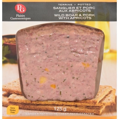 Plaisirs Gastronomiques Terrine de sanglier et porc aux abricots 125 g, 5,03 $/100g
