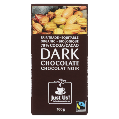 Just Us Organic Dark Chocolate 100 g, $5.49/100g