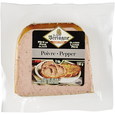 La Belle Bretagne Pâté de foie glacé avec poivre 150 g, 2,67 $/100g