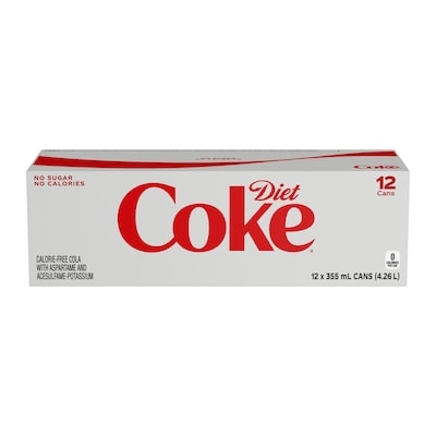 Coca-Cola Diet Cola Fridge Pack Cans 12x355.0 ml, $0.19/100ml