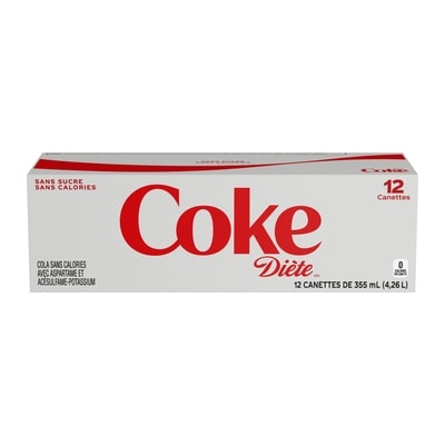 Coca-Cola Cola Diète Fridge Pack Cannettes 12x355.0 ml, 0,20 $/100ml