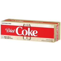 Coca-Cola Diet Cola Caffeine Free Fridge Pack Cans - 12x355.0 ml