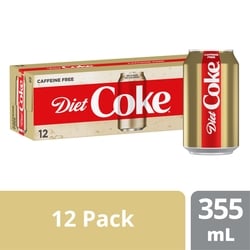 Coca-Cola Diet Cola Caffeine Free Fridge Pack Cans - 12x355.0 ml