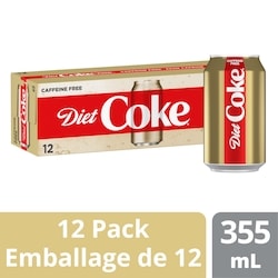 Coca-Cola Cola Diète Sans Cafeine Fridge Pack Cannettes 12x355.0 ml, 0,21 $/100ml