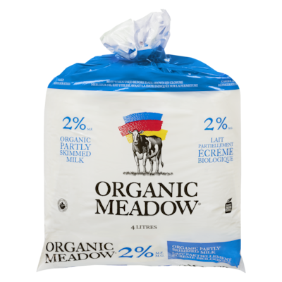 Organic Meadow Milk, 2% 4 l, $0.29/100ml
