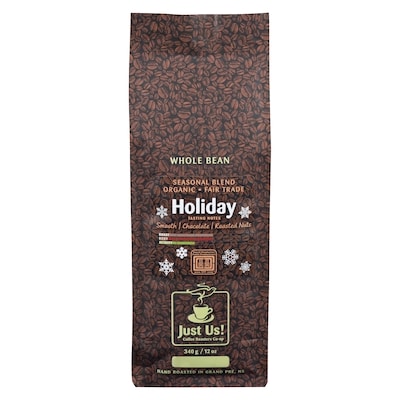 Just Us Whole Bean Seasonal Blend Holiday Organic 340 g, $4.41/100g