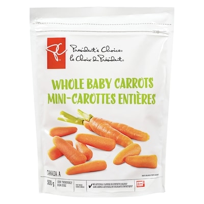 President's Choice Whole Baby Carrots 500 g, $1.00/100g