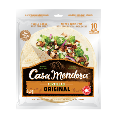 Casa Mendosa Original Large Tortillas 640 g, $0.78/100g