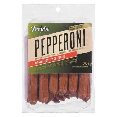 Freybe Bâtonnets de pepperoni piquant 500 g, 22,00 $/1kg 2,20 $/100g