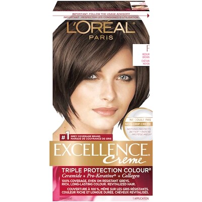 L’Oréal Colorant capillaire nuance F Brun moyen Excellence Crème 1 ea, 12,51 $/1ch