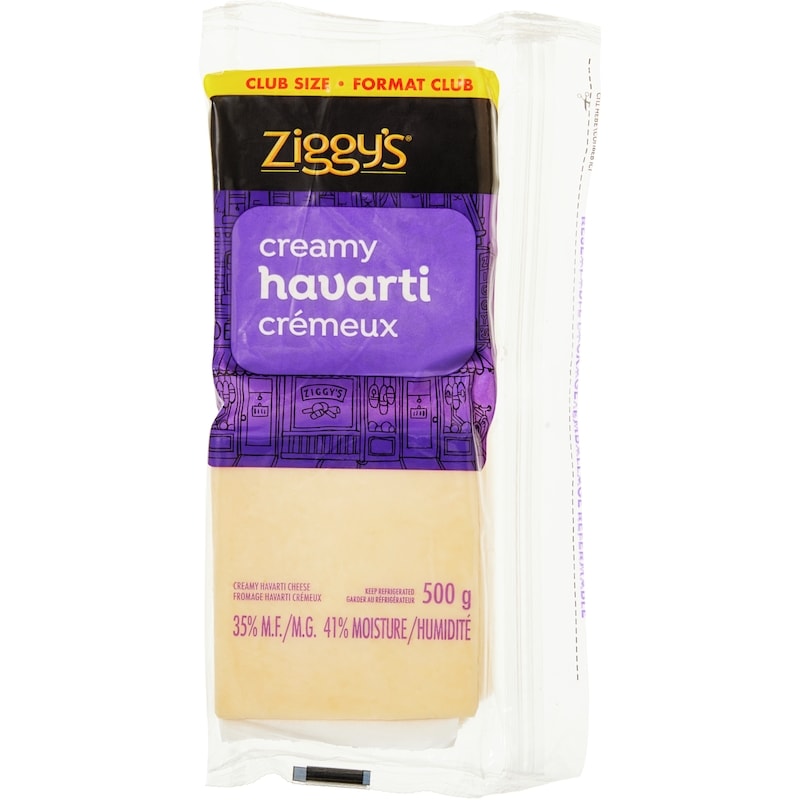 Creamy Havarti Cheese Slices Club Size